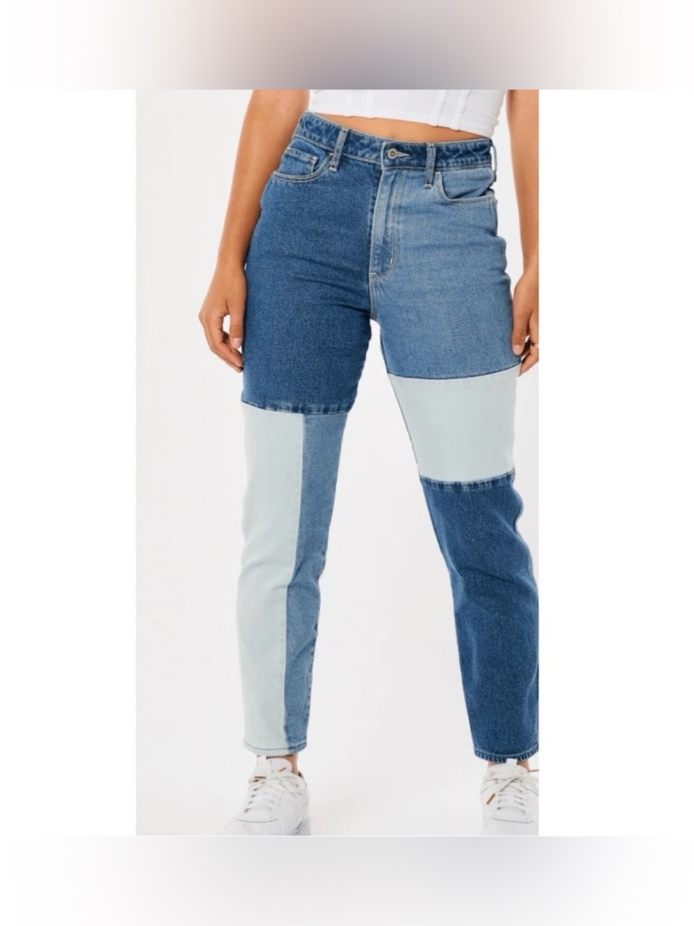 Hollister Ultra High Rise Color Block Mom Jeans Size 23 /00
